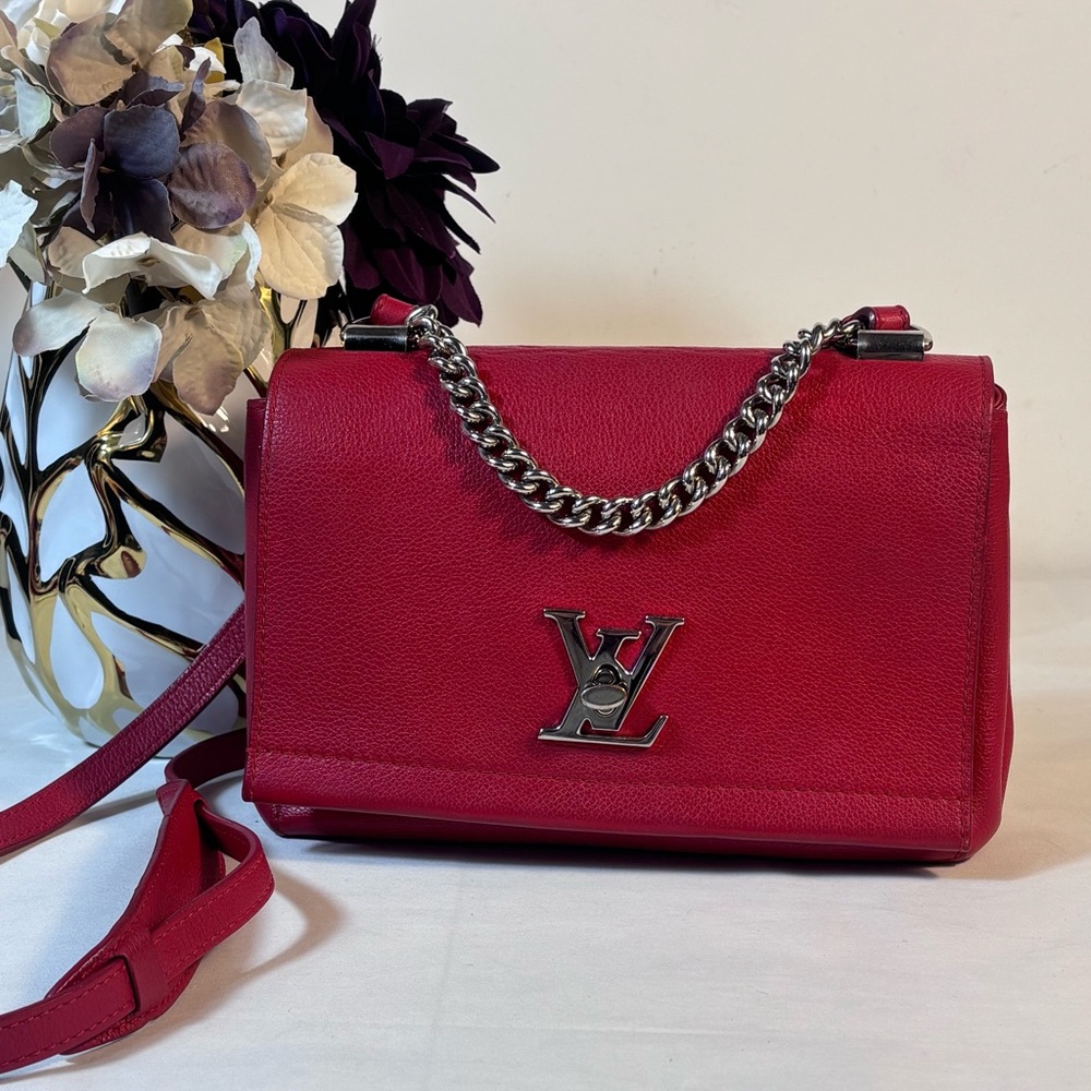 Gorgeous Louis Vuitton Red Lockme Crossbody